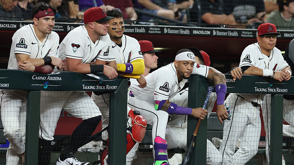 Ketel Marte #4 of the Arizona Diamondbacks...