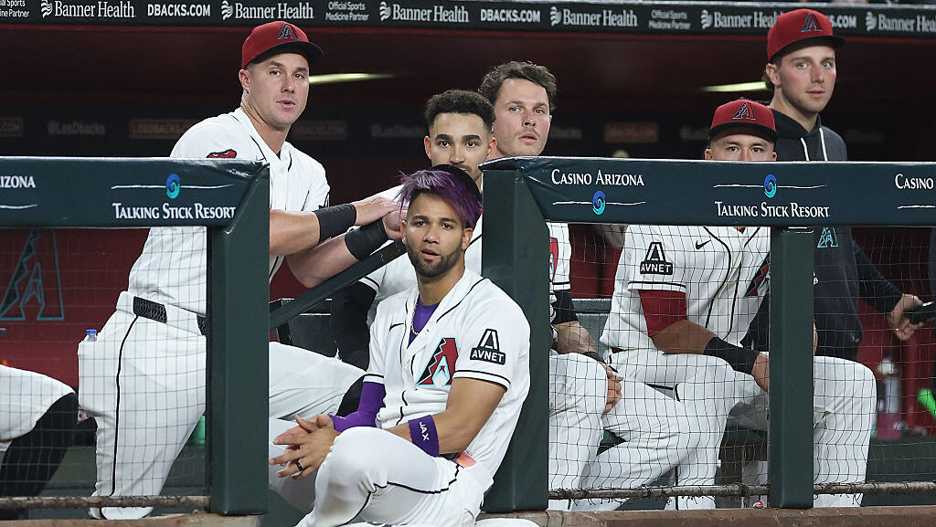 Lourdes Gurriel Jr. #12 of the Arizona Diamondbacks...