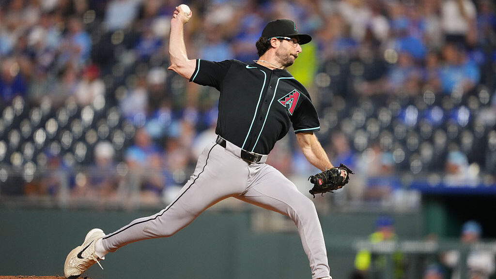 Zac Gallen #23 of the Arizona Diamondbacks...