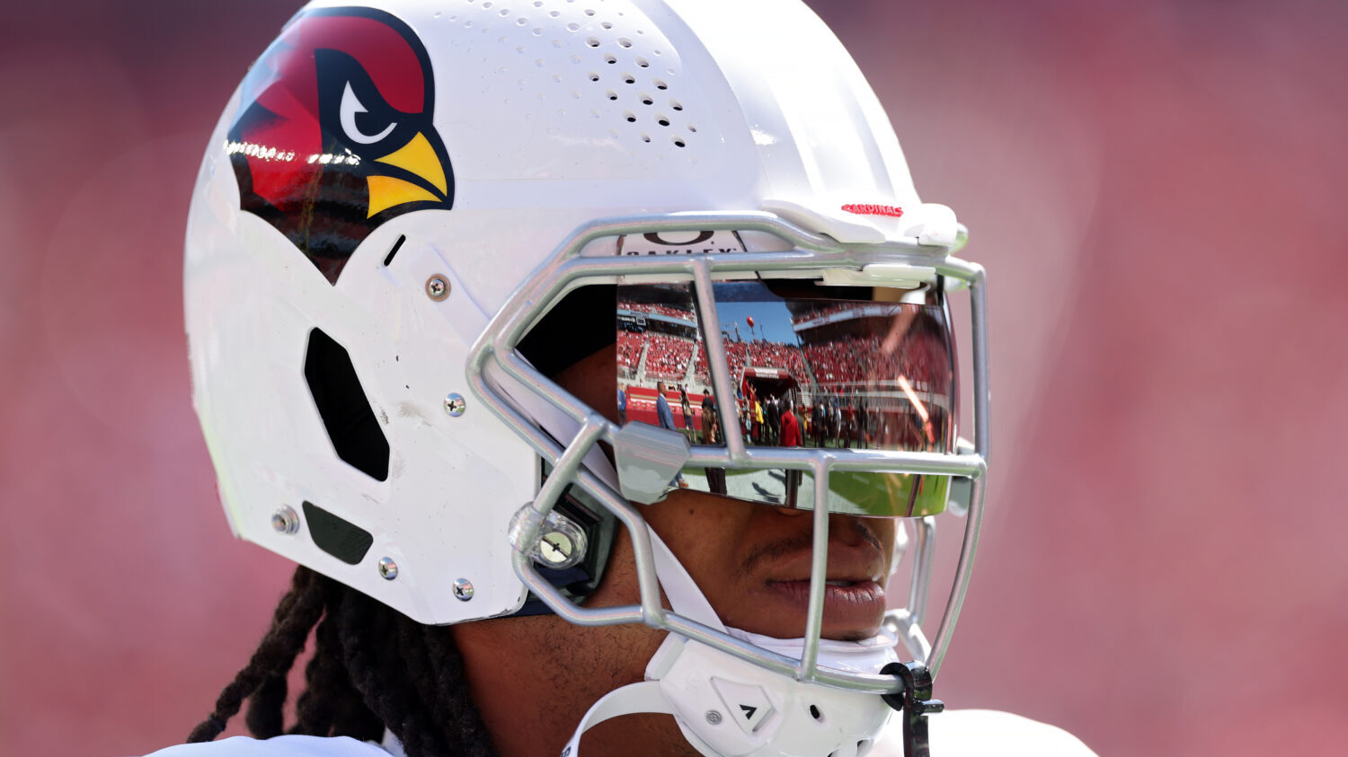 Walter Nolen III #97 of the Arizona Cardinals looks on during the first quarter of the game against...