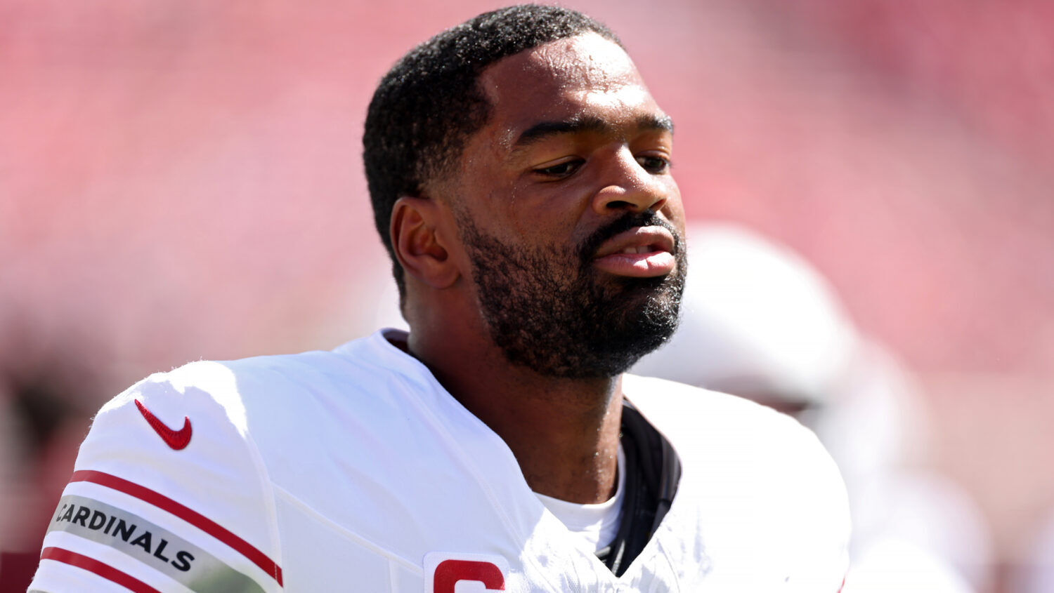 Jacoby Brissett #7 of the Arizona Cardinals looks on during the first quarter of the game against t...