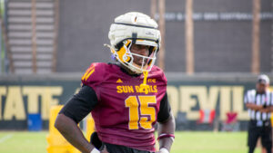 ASU TE Khamari Anderson leaves Union Jack Classic with apparent injury on 1st drive