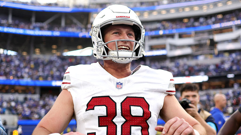 Chad Ryland #38 of the Arizona Cardinals...