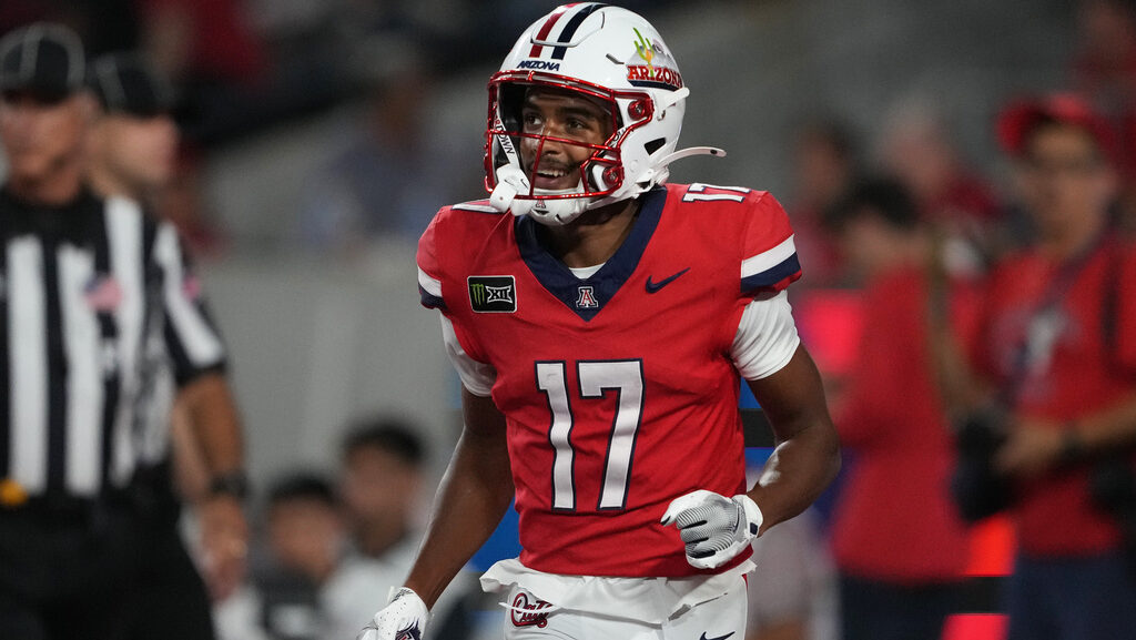 Arizona wide receiver Isaiah Mizell (17) during an NCAA college football game against Northern Illi...