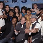 March 8: The top twelve contestants pose for photographs at an "American Idol" celebration in West Hollywood, Calif. They are, front row from left to right: Brandon Rogers, Blake Lewis and Chris Richardson. Back row from left: Chris Sligh, Haley Scarnato, Melinda Doolittle, Jordin Sparks, Sanjaya Malakar. Stephanie Edwards, Phil Stacey, LaKisha Jones and Gina Glocksen. (Associated Press)