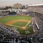 Fans fill Yankee Stadium at the Major League Baseball All-Star Home Run Derby in New York on Monday.