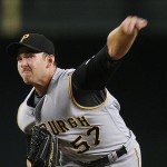 Pittsburgh Pirates' Zach Duke throws against the Arizona Diamondbacks in the first inning of a baseball game Tuesday, Aug. 5, 2008, in Phoenix. (AP Photo/Ross D. Franklin)