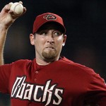 Arizona Diamondbacks' Brandon Webb throws against the Pittsburgh Pirates in the first inning of a baseball game Tuesday, Aug. 5, 2008, in Phoenix. (AP Photo/Ross D. Franklin)