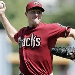 Arizona Diamondbacks pitcher Max Scherzer throws against the Los Angeles Dodgers in the first inning of a baseball game Sunday, Sept. 7, 2008, in Los Angeles. (AP Photo/Ric Francis)