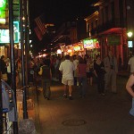 Peter Whiting took a photo of Bourbon Street at about midnight, he said this was early in the night, as people stayed up and out all night long. (Courtesy of Peter Whiting)