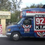 News-Talk 92.3 KTAR's promotions department, loaded with doughnuts, visited polling places throughout the Valley Tuesday morning. (KTAR)