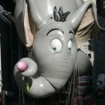 The Horton float moves through Times Square during the Macy's Thanksgiving Day Parade Thursday, Nov. 27, 2008, in New York. Horton, the compassionate elephant of Dr. Seuss books, is new to the parade this year. (AP Photo/Frank Franklin II)
