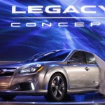 The Subaru Legacy concept car is introduced at the North American International Auto Show Sunday, Jan. 11, 2009 in Detroit. (AP Photo/Paul Sancya)
