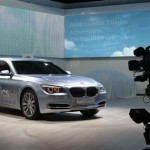 The BMW 7 Series ActiveHybrid concept car is introduced at the North American International Auto Show Sunday, Jan. 11, 2009 in Detroit. (AP Photo/Carlos Osorio)