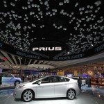 The 2010 Toyota Prius is shown on display at the North American International Auto Show in Detroit, Tuesday, Jan. 13, 2009. (AP Photo/Paul Sancya)