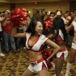 Arizona Cardinals cheerleaders perform for Cardinals fans attending a pep rally at a local hotel Saturday, Jan. 31, 2009, in Tampa, Fla. The Cardinals face the Pittsburgh Steelers in Super Bowl XLIII in Tampa, on Sunday. (AP Photo/Ross D. Franklin)