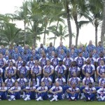 NFC players pose for a group shot before an practice at the Ko Olina Resort in Kapolei, Hawaii, Friday Feb. 6, 2009, in preparation for the Pro Bowl football game this Sunday. (AP Photo/Ronen Zilberman)