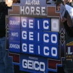 The final look at the scoreboard of the NBA All-Star HORSE competition in Phoenix, Saturday, February 14, 2009. (Tyler Bassett/KTAR) 