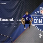 Virginia Tech defensive back Victor Harris jumps before running a drill at the NFL football scouting combine in Indianapolis, Tuesday, Feb. 24, 2009. (AP Photo/Darron Cummings)