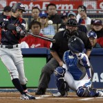 Japan's Ichiro Suzuki swings for a base hit in the first inning against South Korea during the championship game of the World Baseball Classic on Monday, March 23, 2009, in Los Angeles. (AP Photo/Matt Sayles)