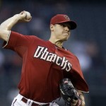Arizona Diamondbacks' Billy Buckner throws against the San Francisco Giants in the first inning of a baseball game Tuesday, June 9, 2009, in Phoenix. (AP Photo/Ross D. Franklin)