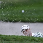 Zach Johnson chips out of a bunker on the seventh green during the first round of the U.S. Open Golf Championship at Bethpage State Park's Black Course in Farmingdale, N.Y., Friday, June 19, 2009. Play was suspended on Thursday because of inclement weather. (AP Photo/Charles Krupa)
