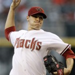 Arizona Diamondbacks' Billy Buckner throws against the Los Angeles Angels in the first inning of a baseball game Friday, June 26, 2009, in Phoenix. (AP Photo/Ross D. Franklin)