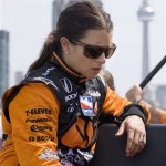 Danica Patrick sits dejectedly after running the slowest time in the first practice session for the IRL Honda Indy Toronto race on Friday July 10, 2009. (AP Photo/The Canadien Press, Frank Gunn)
