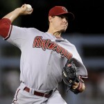 Arizona Diamondbacks' Billy Buckner pitches during the first inning of a baseball game against the Los Angeles Dodgers, Thursday, Sept. 3, 2009, in Los Angeles. (AP Photo/Gus Ruelas)