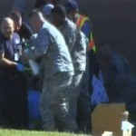 In this image made from Associated Press 
Television video, emergency personnel take a 
wounded person on a stretcher to an awaiting 
ambulance at the scene at the U.S. Army base 
in Fort Hood Texas where a soldier opened 
fire, unleashing a stream of gunfire that 
left at least 12 people dead and at least 31 
wounded. Authorities killed the gunman, and 
apprehended two other soldiers suspected in 
the attack. (AP Photo/APTN)