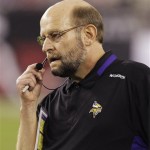 Minnesota Vikings head coach Brad Childress watches the action in the second quarter during an NFL football game against the Arizona Cardinals Sunday, Dec. 6, 2009, in Glendale, Ariz. (AP Photo/Ross D. Franklin)