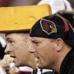 Fans cheer during the second half of an NFL wild-card playoff football game between the Arizona Cardinals and the Green Bay Packers on Sunday, Jan. 10, 2010, in Glendale, Ariz. (AP Photo/Paul Connors)
