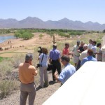 The media gets a first hand look at the course construction (Kevin Tripp/KTAR).
