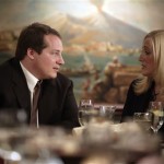 In this photo provided by HBO, New York Jets head coach Eric Mangini and 
his wife, Julie, are shown in a fictional restaurant on the set of HBO's "The 
Sopranos" that aired Sunday night, June 3, 2007. (AP Photo/HBO)