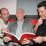 In this photo supplied by HBO "Sopranos" actors John Ventimiglia, left, 
Dominic Chianese, center and Steven R. Schirripa share a laugh while going 
through a copy of "The Sopranos: The Book" at the HBO Shop in New York, 
Wednesday, May 23, 2007. The books contains photos, interviews and trivia for 
the popular HBO mob series. The final two episodes of "The Sopranos" will air 
in June. (AP Photo/HBO, Dave Allocca)