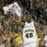 Baylor's Tweety Carter reacts during the second half of an NCAA South Regional semifinal college basketball game against Saint Mary's in Houston, Friday, March 26, 2010. Baylor defeated Saint Mary's 72-49. (AP Photo/Eric Gay)