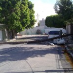 This photo provided by Jorge Rivera aka "cimarron98" via Twitter shows a power line after an earthquake in Mexicali, Mexico, Sunday, April 4, 2010. The 7.2-magnitude quake struck at 3:40 p.m. in Baja California, Mexico, about 19 miles southeast of Mexicali, according to the U.S. Geological Survey. (AP Photo/Jorge Rivera)