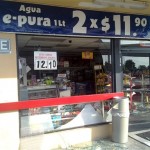 This photo provided by Jorge Rivera aka "cimarron98" via Twitter shows damage to a local convenience store after an earthquake in Mexicali, Mexico, Sunday, April 4, 2010. The 7.2-magnitude quake struck at 3:40 p.m. in Baja California, Mexico, about 19 miles southeast of Mexicali, according to the U.S. Geological Survey. (AP Photo/Jorge Rivera)