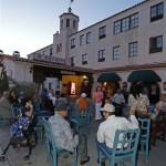 Hotel guests sit outside the De Anza Hotel in downtown Calexico, Calif., after an earthquake struck the area, Sunday, April 4, 2010. The guests were evacuated from the historic hotel. Damage reports from the U.S.-Mexico border region are growing after a magnitude-7.2 earthquake in Baja California that was felt from Tijuana and Los Angeles to Las Vegas and Phoenix. (AP Photo/Denis Poroy)