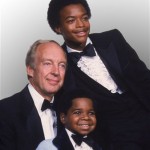 In this Sept. 13, 1981 photo, stars of the television show "Different Strokes," clockwise from foreground, Gary Coleman, Conrad Bain and Todd Bridges, pose at the Emmy Awards in Los Angeles. (AP Photo, file)