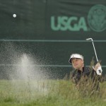Soren Kjeldsen of Denmark hits out of a bunker on the second hole during the first round of the U.S. Open golf tournament Thursday, June 17, 2010, at the Pebble Beach Golf Links in Pebble Beach, Calif. (AP Photo/Eric Risberg)