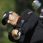 Angel Cabrera of Argentina hits a drive on the second hole during the first round of the U.S. Open golf tournament Thursday, June 17, 2010, at the Pebble Beach Golf Links in Pebble Beach, Calif. (AP Photo/Matt Slocum)