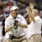 Arizona coach Mike Stoops reacts to an official's call during the third quarter of the Alamo Bowl NCAA college football game against Oklahoma State, Wednesday, Dec. 29, 2010, in San Antonio. (AP Photo/Eric Gay)