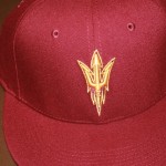 A new maroon Arizona State hat with the pitchfork logo, Tuesday, April 12, 2011 in Tempe, Ariz. . (Tyler Bassett/ArizonaSports.com)
