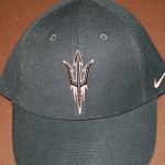Black Arizona State hat with pitchfork logo, Tuesday, April 12, 2011 in Tempe, Ariz. (Tyler Bassett/ArizonaSports.com)