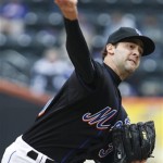 New York Mets' Dillon Gee delivers a pitch during the third inning of a baseball game against the Arizona Diamondbacks Saturday, April 23, 2011, at CitiField in New York. (AP Photo/Frank Franklin II)