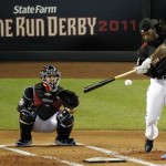 Rickie Weeks was booed by Diamondbacks fans and then did nothing to keep them quiet as he only hit three home runs in the derby. It was a disappointing display. The fans continuously chanted "Just-In Up-Ton" throughout the derby.(Associated Press)