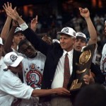 The Arizona Wildcats beat three number one seeds in the 1997 NCAA Tournament to win the school's first men's basketball championship. The championship game with defending-champion Kentucky went into overtime, with UA prevailing 84-79.