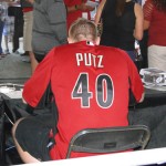 Closer J.J. Putz signs autographs at the 2012 Subway FanFest. (Photo by 
Vince Marotta/Arizona Sports)