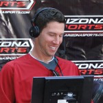 New reliever Craig Breslow on the air on Arizona Sports 620. (Photo by 
Vince Marotta/Arizona Sports)